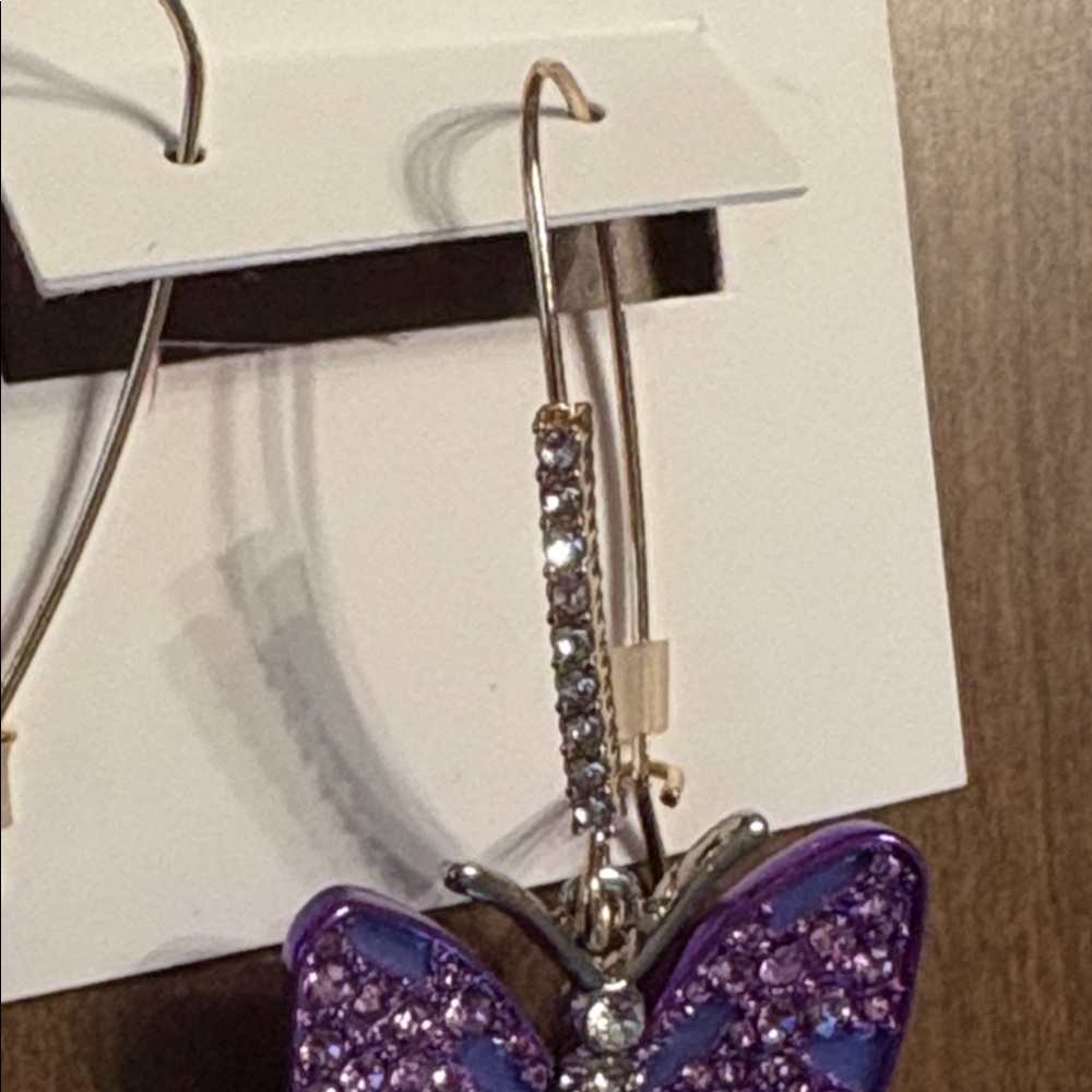 Betsey Johnson Purple Earrings - Price Now FIRM - Picture 6 of 12